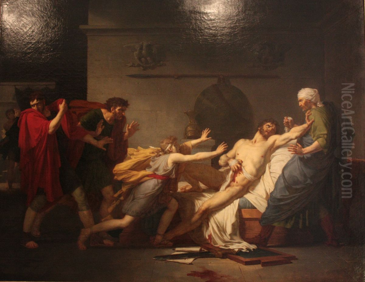 Mort de Caton d'Utique Oil Painting by Pierre-Narcisse Guerin