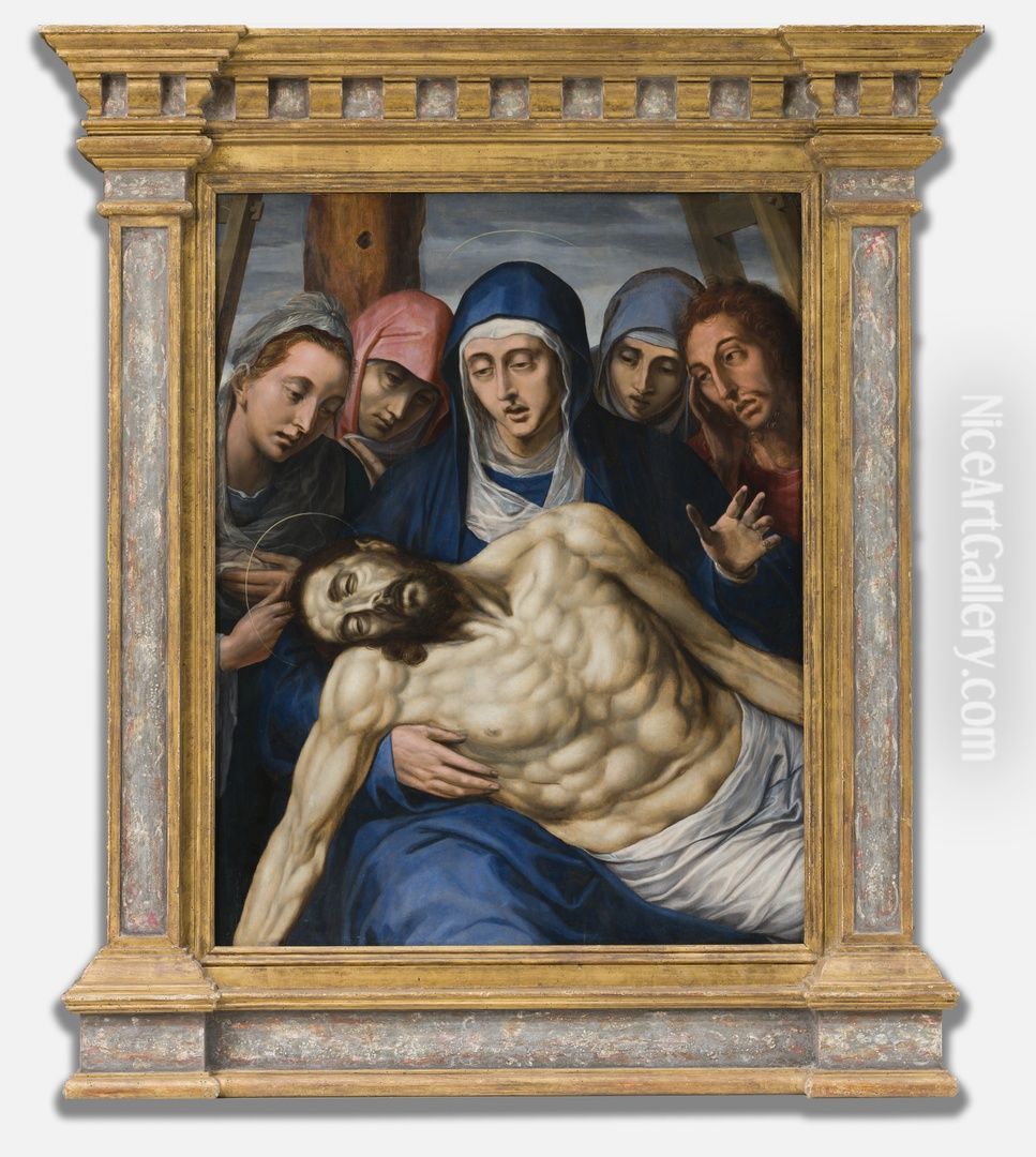 De Kruisafname Oil Painting by Pedro de Campana