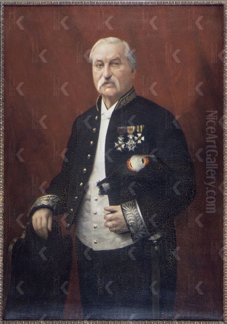 Portret van G.L.D. Franquinet Oil Painting by Henri Goovaerts