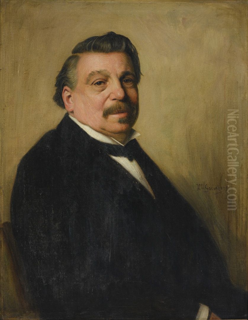 Portret van Michael Jacobus Marres (1826-1898), wethouder te Maastricht 1898-1919 Oil Painting by Henri Goovaerts