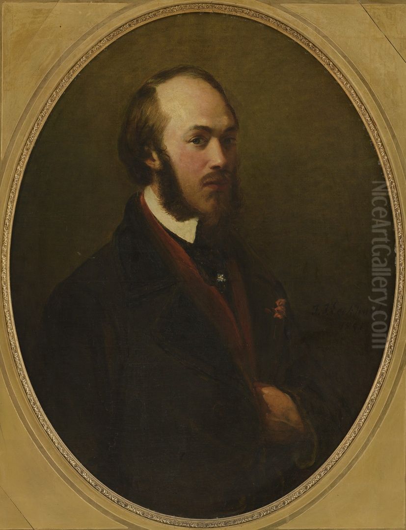 Portrait of Alexander Batta (1816-1902) Oil Painting by Jacobus Josephus Eeckhout
