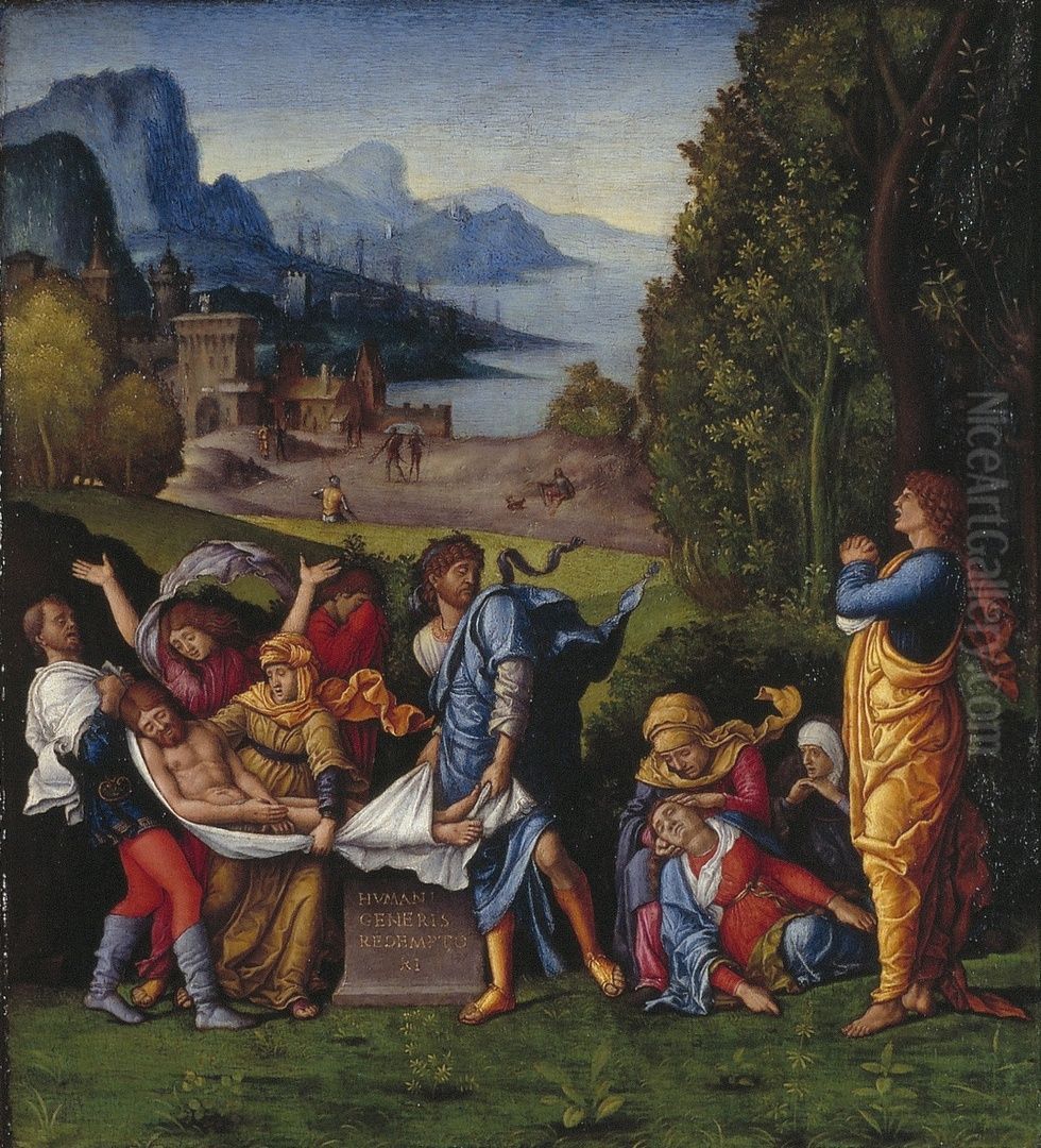 De graflegging Oil Painting by Andrea Mantegna