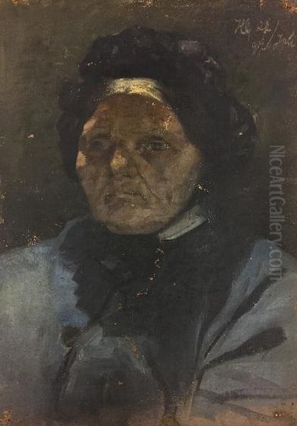 Portret van oude dame Oil Painting by Henri Goovaerts