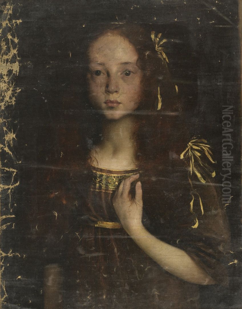 Meisjesportret Oil Painting by Henri Goovaerts