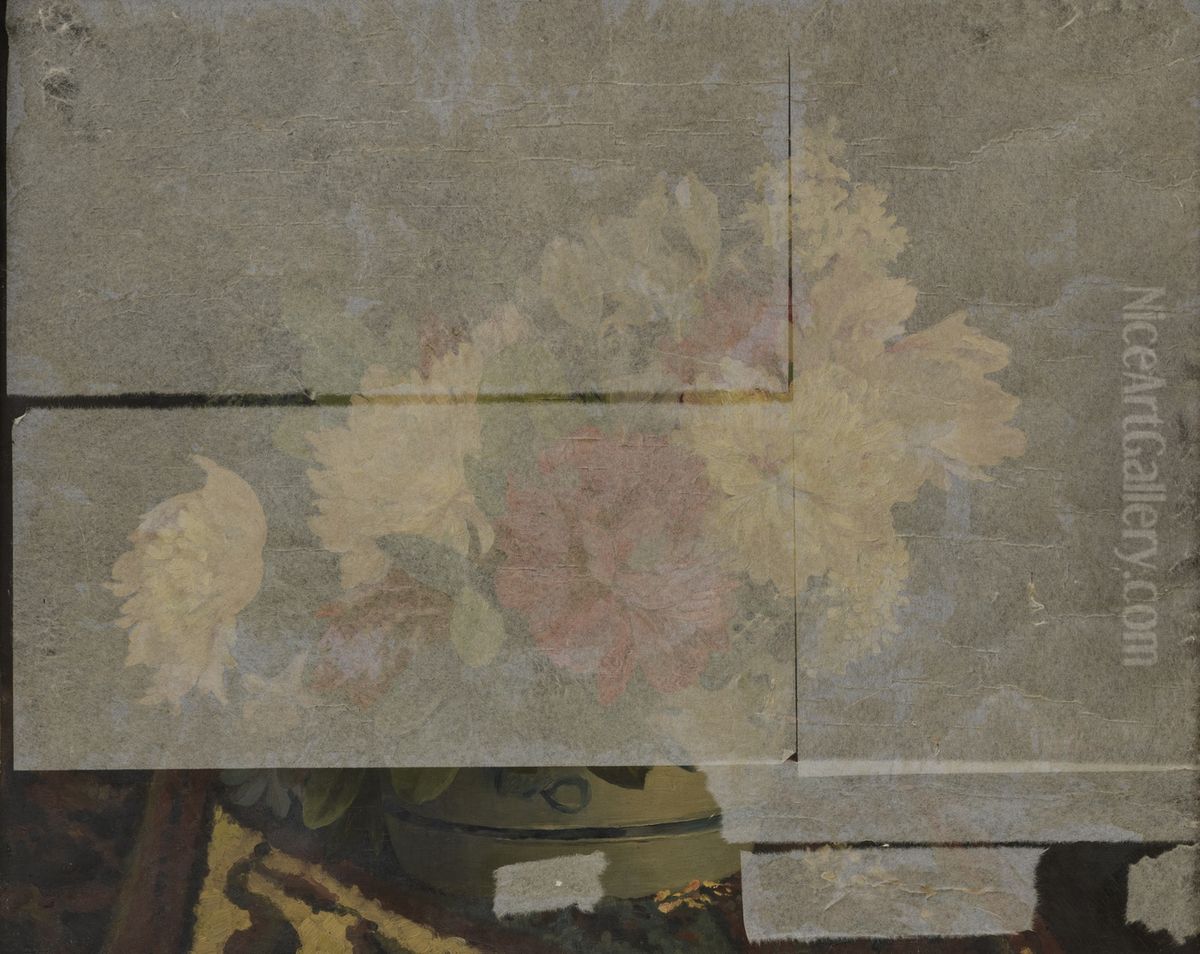 Stilleven met bloemen Oil Painting by Alphonse Olterdissen