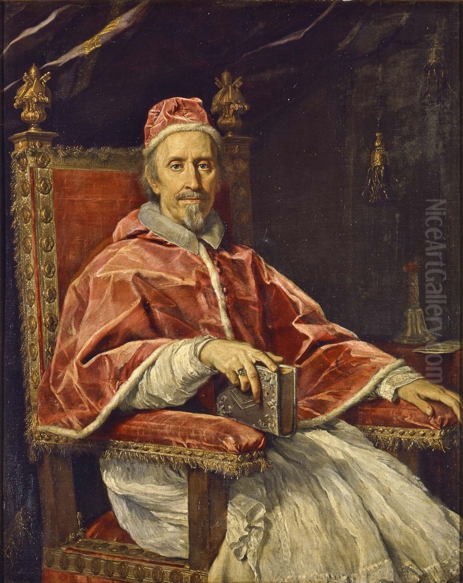 Portrait of Clement IX (Rospigliosi, 1667-1669) Oil Painting by Carlo Maratta or Maratti