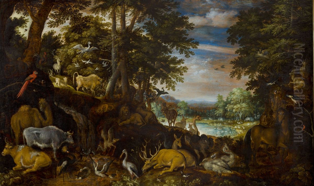 Paradijslandschap Oil Painting by Roelant Savery