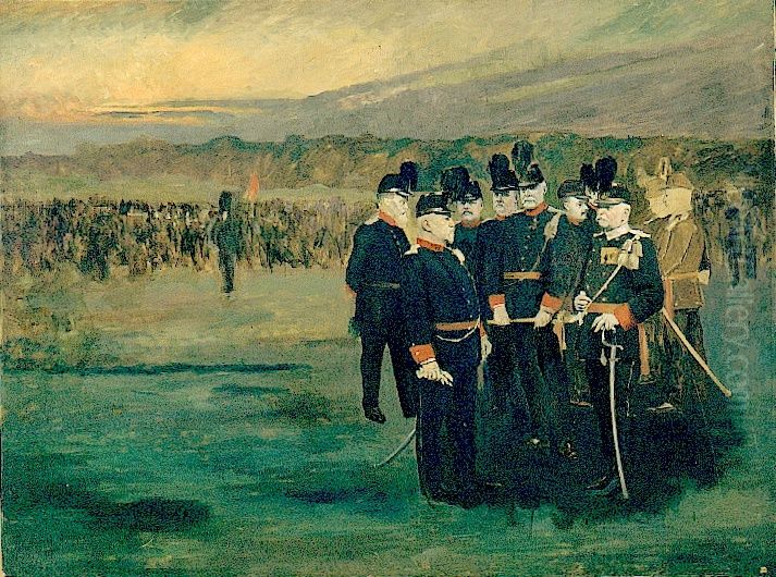 Schets Maastrichtse Dienstdoende Schutterij Oil Painting by Henri Goovaerts