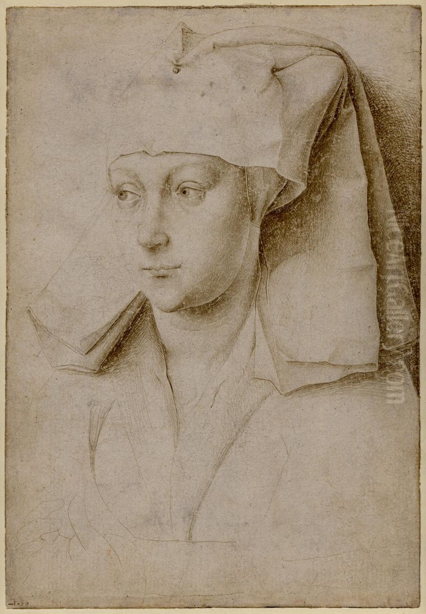 Portrait of an unknown young woman Oil Painting by Rogier van der Weyden