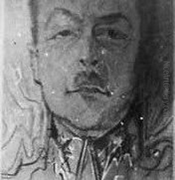 Portret generala Jana Mariana Hempla Oil Painting by Stanislaw Ignacy Witkiewicz (Witkacy)