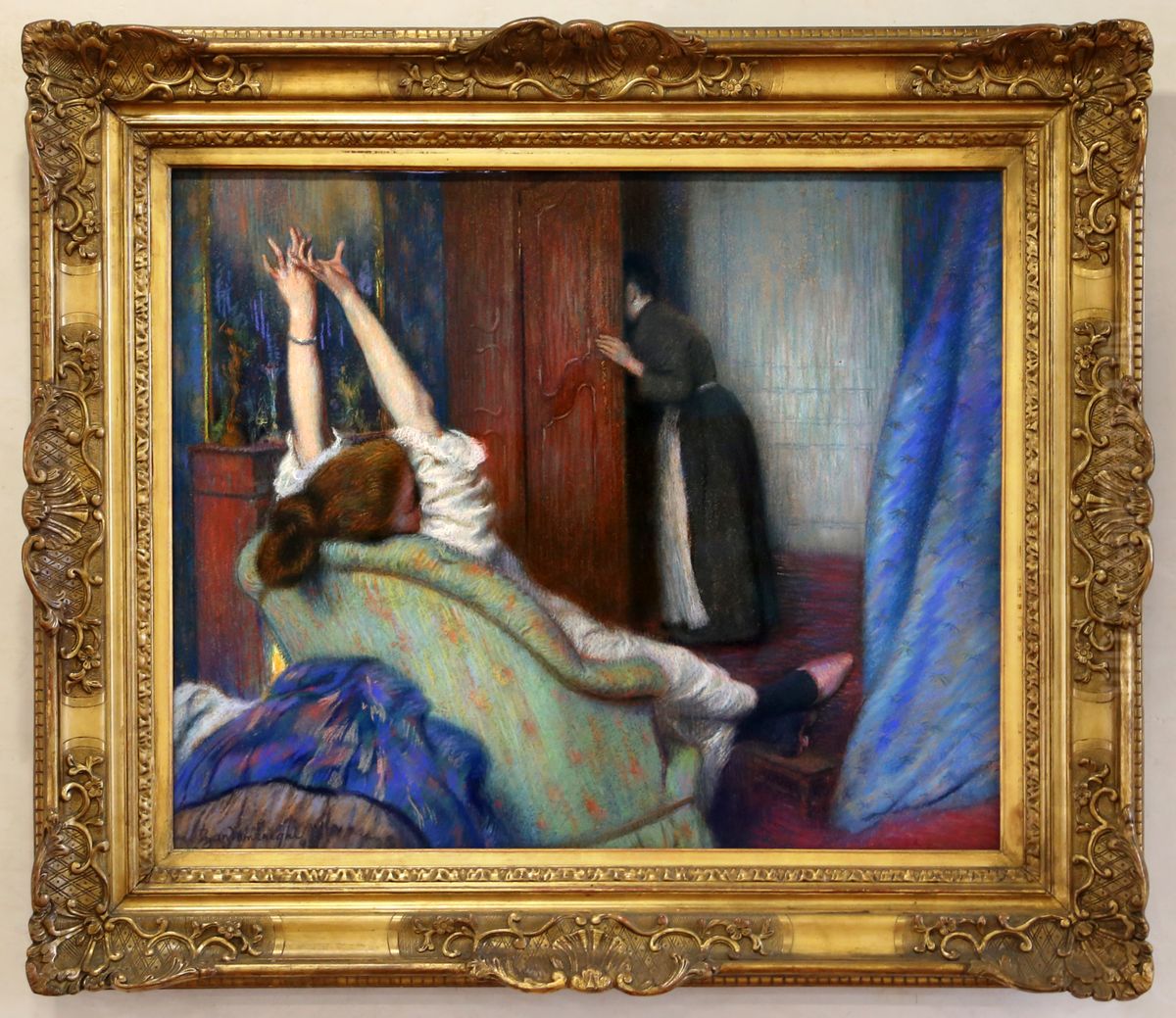il risveglio Oil Painting by Federico Zandomeneghi