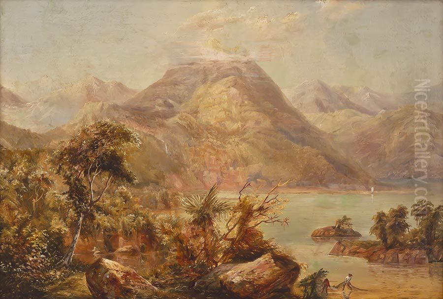San Juan River, Trinidad Oil Painting by Federico Fernandez Cavada