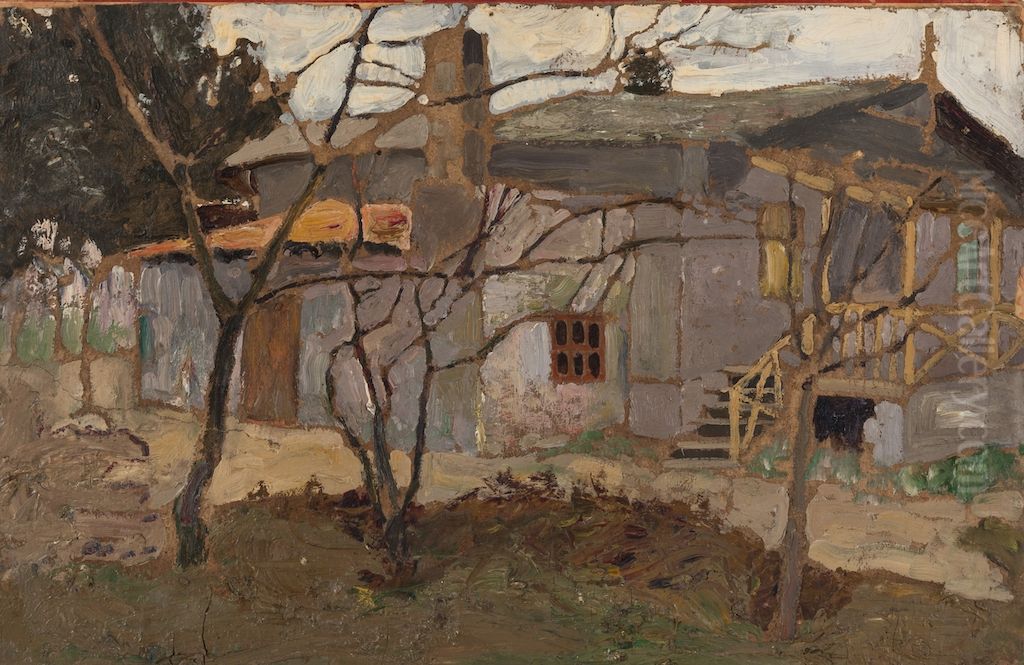 A View of the House Oil Painting by Vladimir Baranov-Rossine