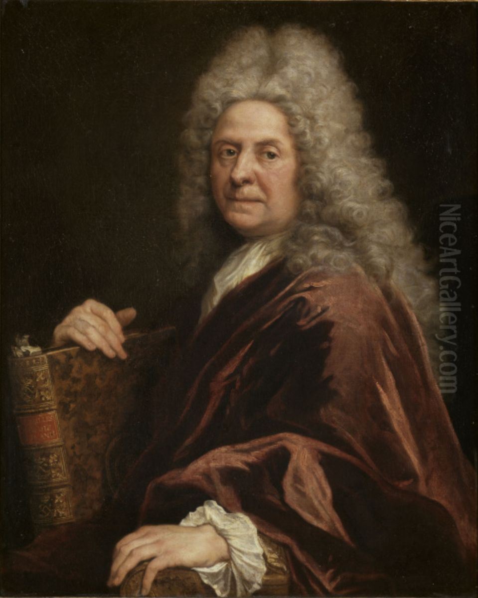 Self portrait of Antoine Coypel, Ecuyer Premier Peintre du Roy  (1661-1722) Oil Painting by Antoine Coypel