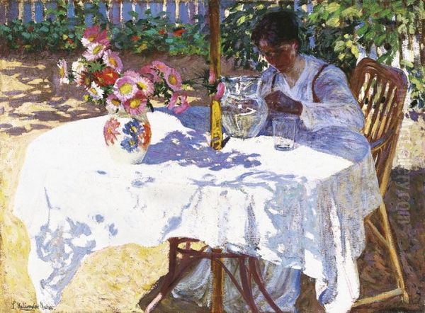 Afternoon Sunshine Oil Painting by Kata Kalivoda