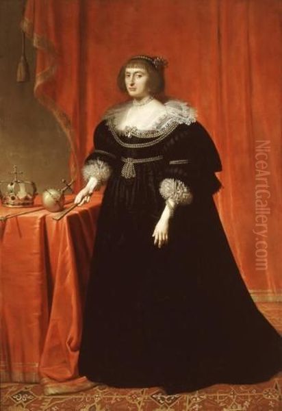 Electress Elizabeth Stuart as Queen of Bohemia Oil Painting by Gerard van Honthorst