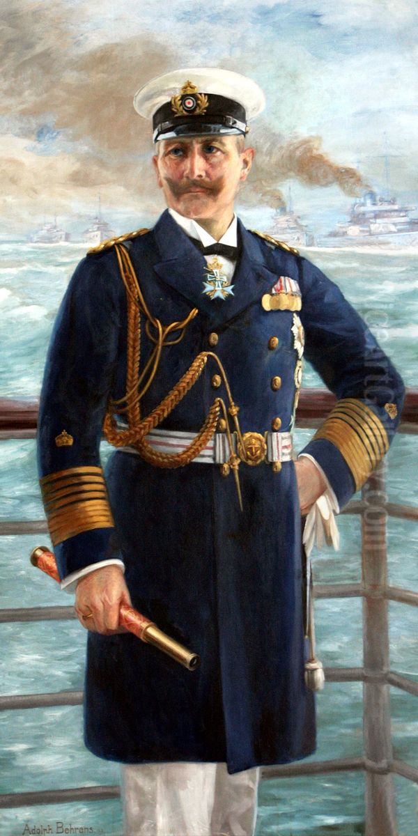 Kaiser Wilhelm II. als Grossadmiral. Oil Painting by unknown