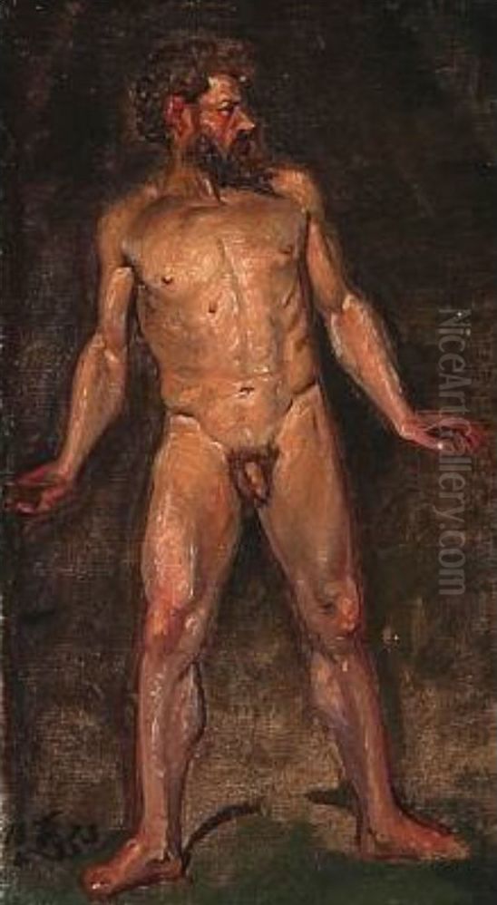 Cain Oil Painting by Kristian Zahrtmann