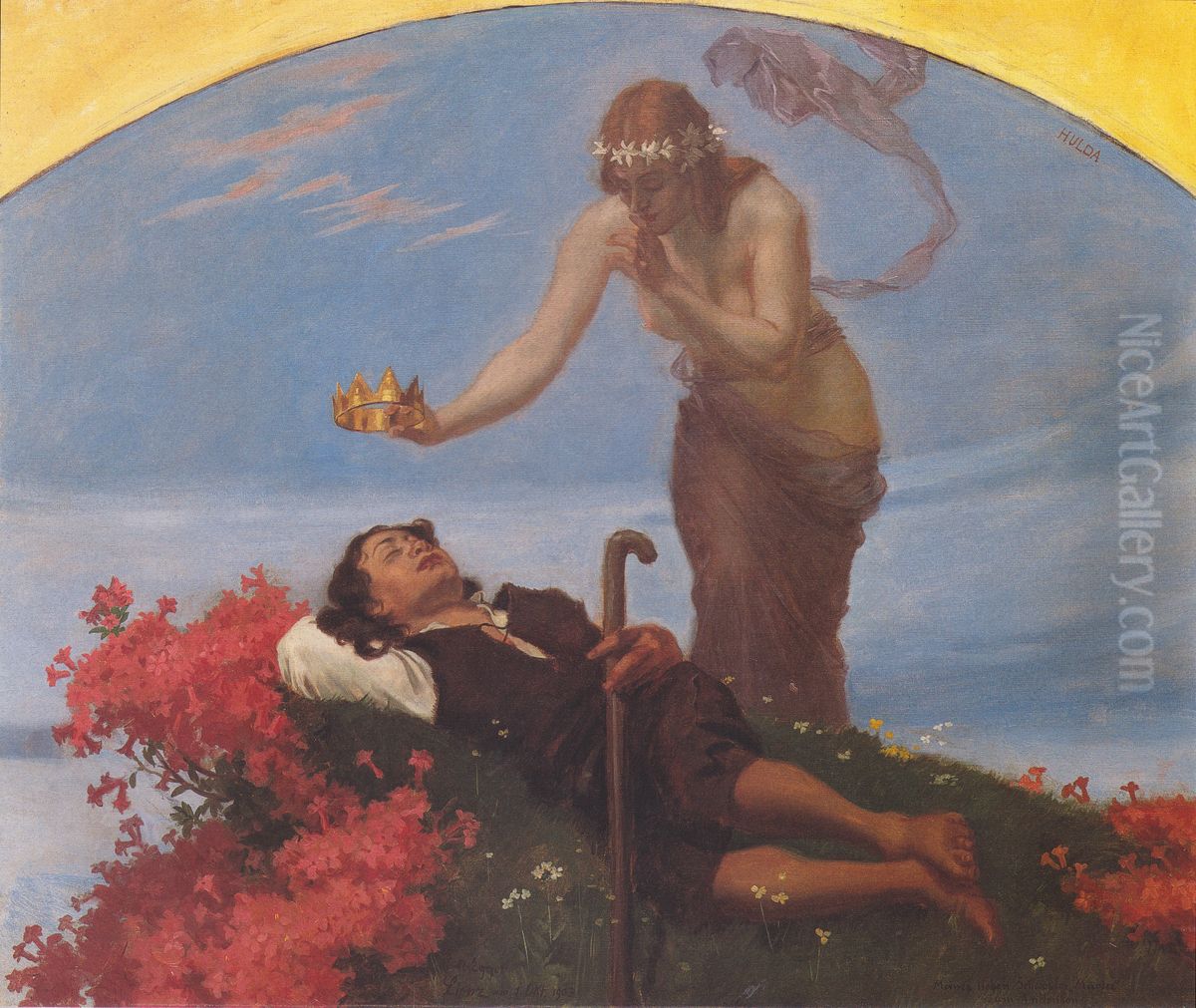 Hulda Oil Painting by Albin Egger-Lienz