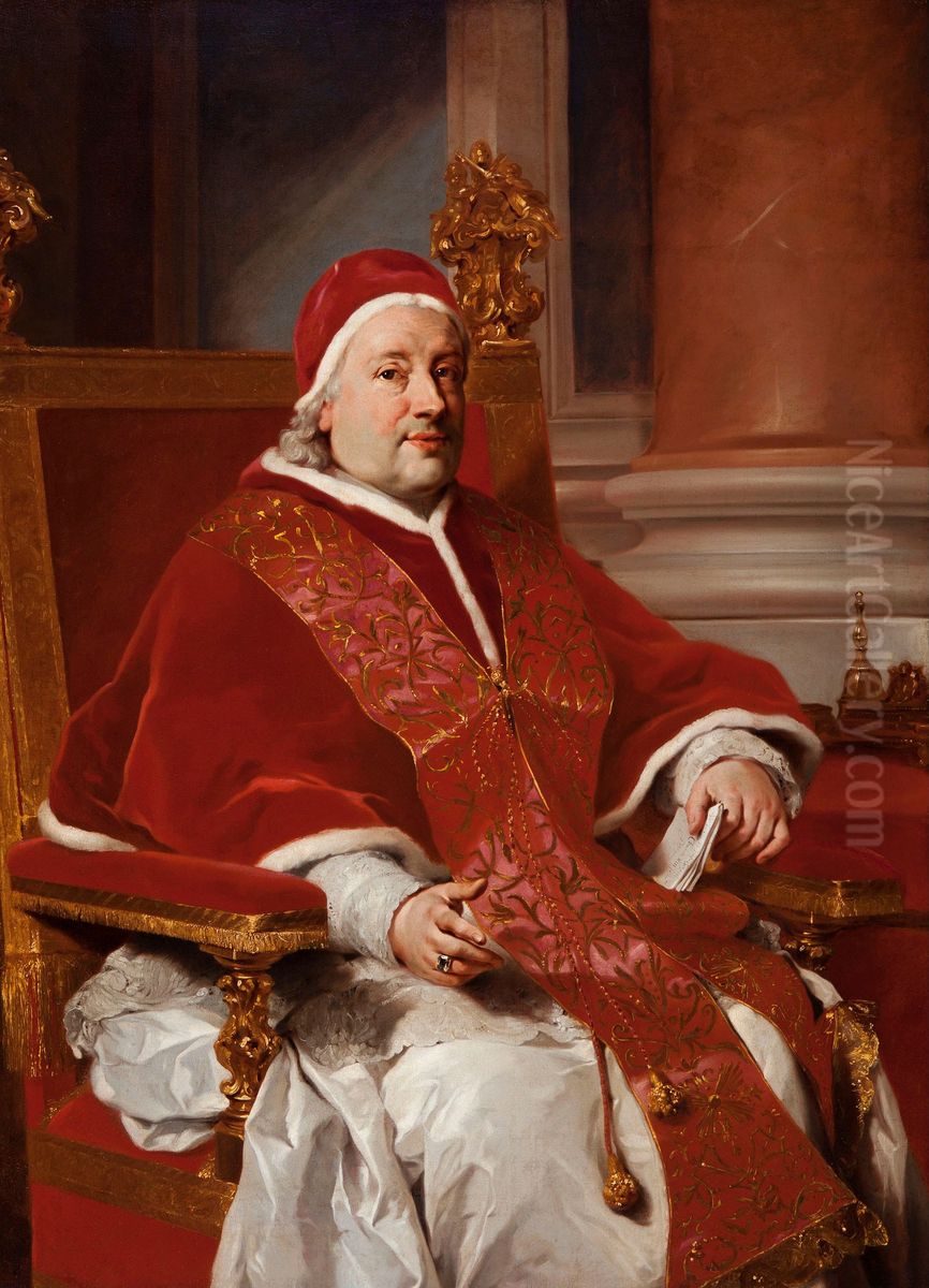 Portrait of Pope Clement XIII Oil Painting by Anton Raphael Mengs