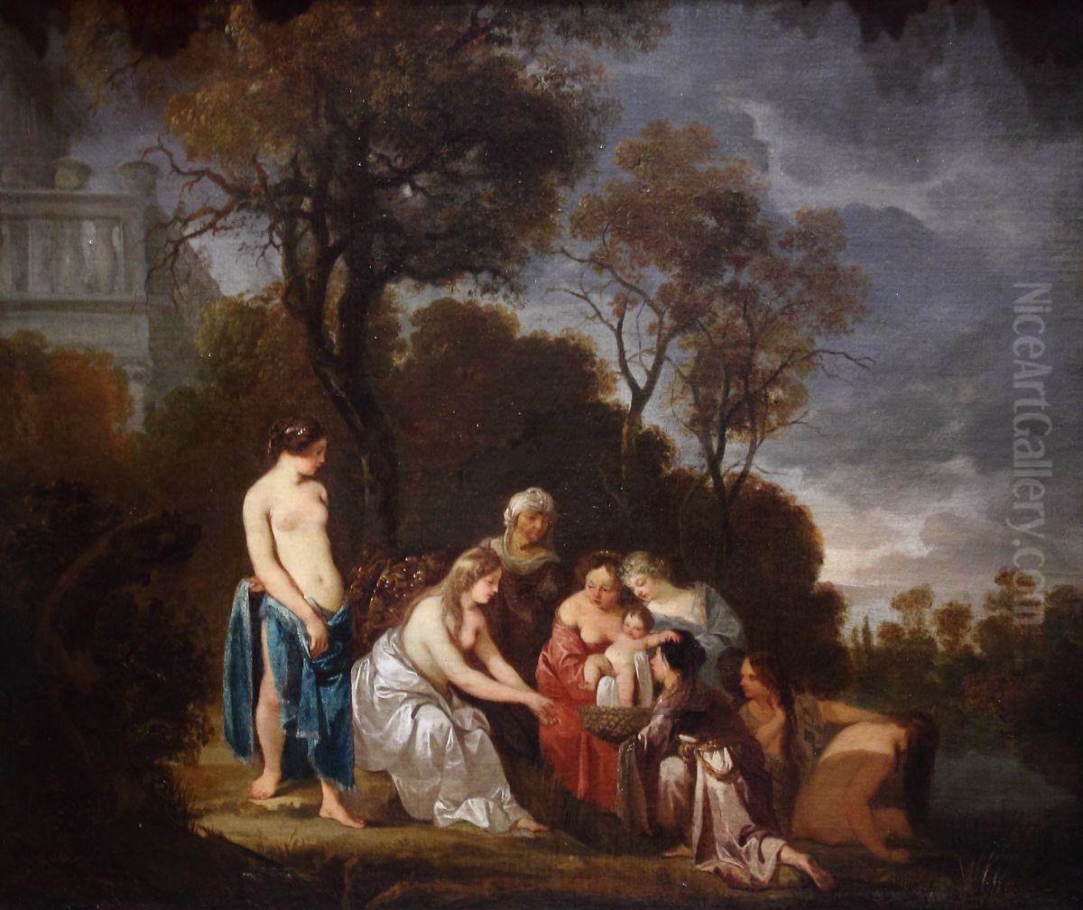 Moise sauve des eaux Oil Painting by Peter Lely