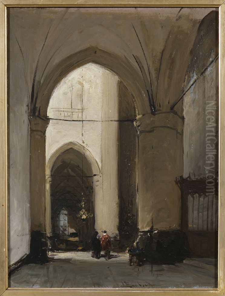 Interieur van de Grote Sint-Laurenskerk te Alkmaar, Oil Painting by Johannes Bosboom