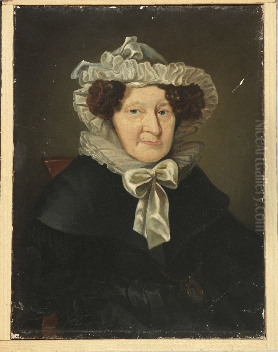 Portrait of Anna Barbara Schilperoort (1778-1853) Oil Painting by Johannes Jacobus Bertelman