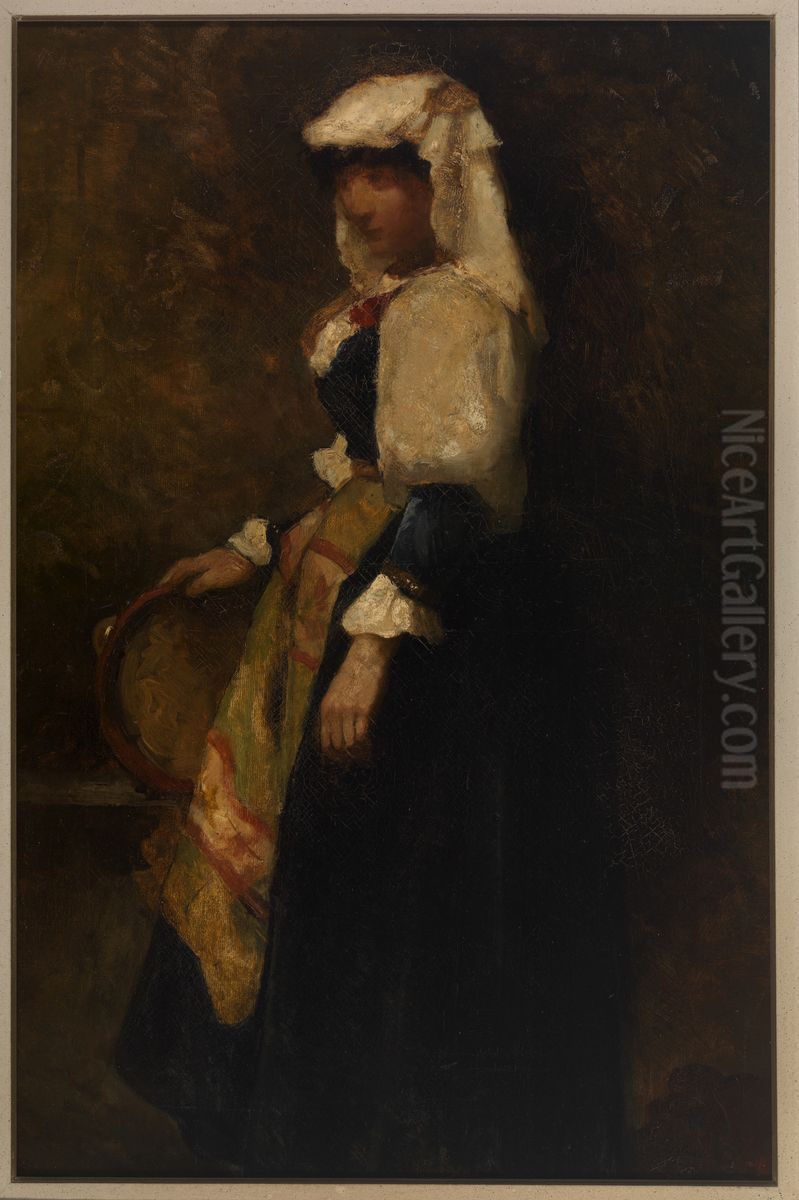 Meisje. Oil Painting by Willem Van Konijnenburg