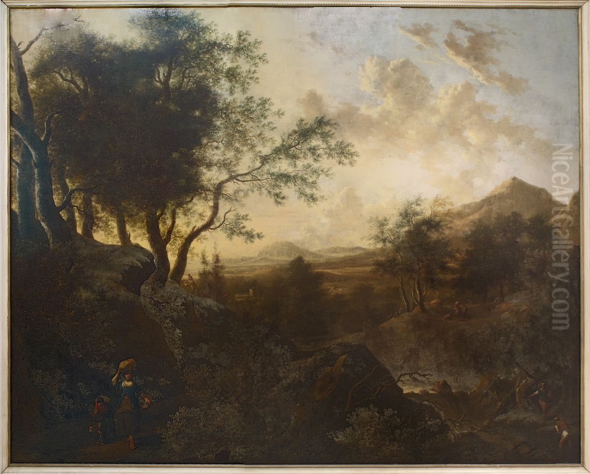 Italiaans landschap. Oil Painting by Frederik de Moucheron