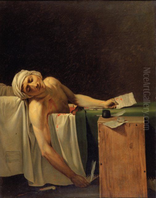 La mort de Marat[2][1] Oil Painting by Jacques-Louis David