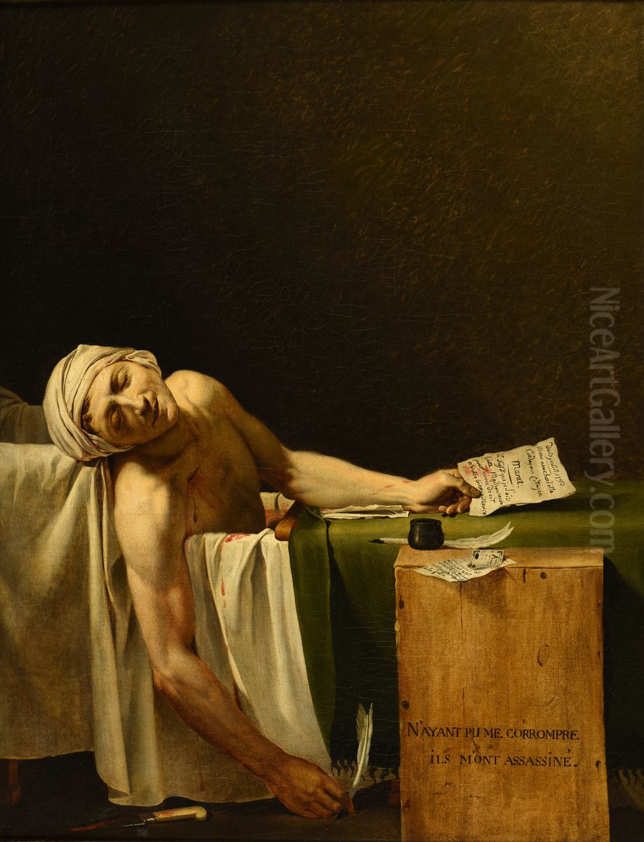La Mort de Marat Oil Painting by Jacques-Louis David