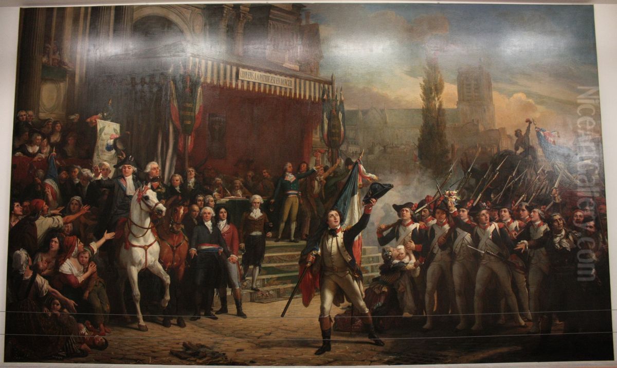 Enrolement des Volontaires, 22 juillet 1792 Oil Painting by Auguste Vinchon
