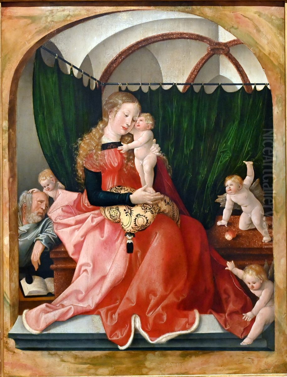 Heilige Familie Oil Painting by Hans Baldung Grien