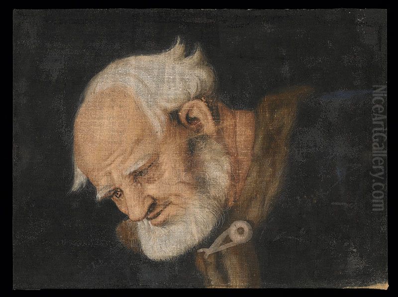 Head of an Old Man (Nicodemus?) Oil Painting by Hans Baldung Grien