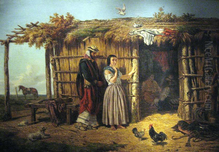 Idilio criollo Oil Painting by unknown