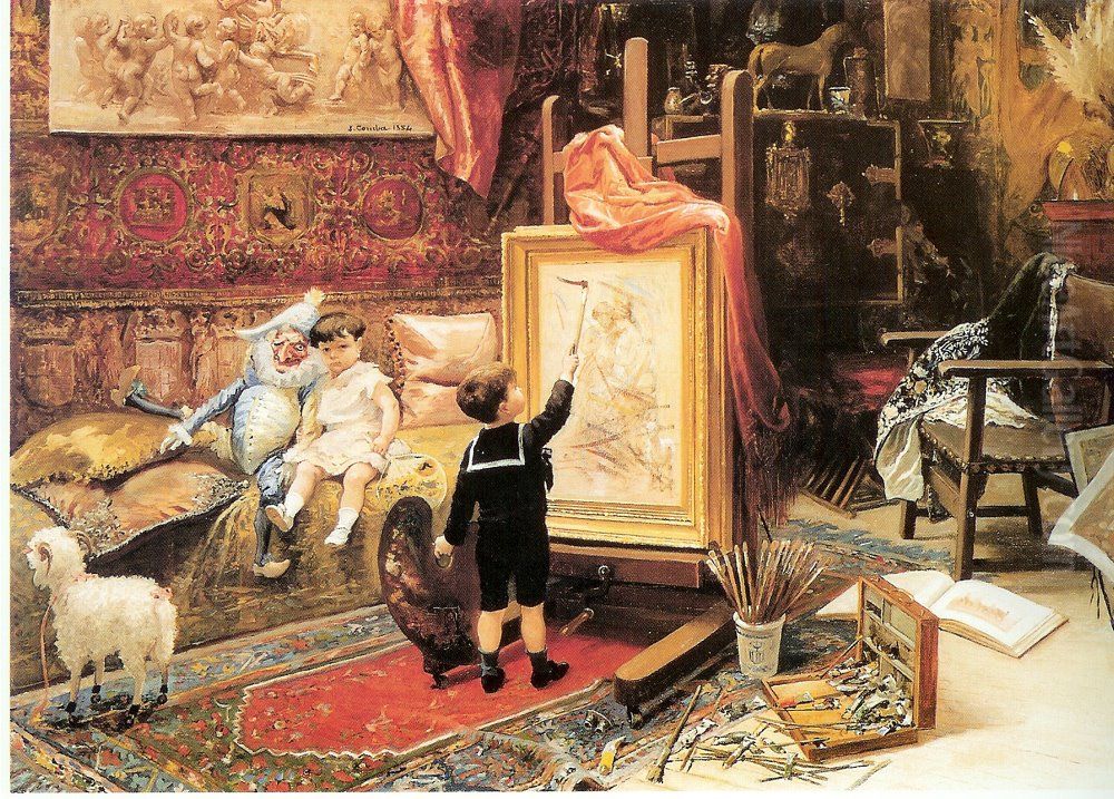 Idealism and Reality Oil Painting by Juan Comba Garcia