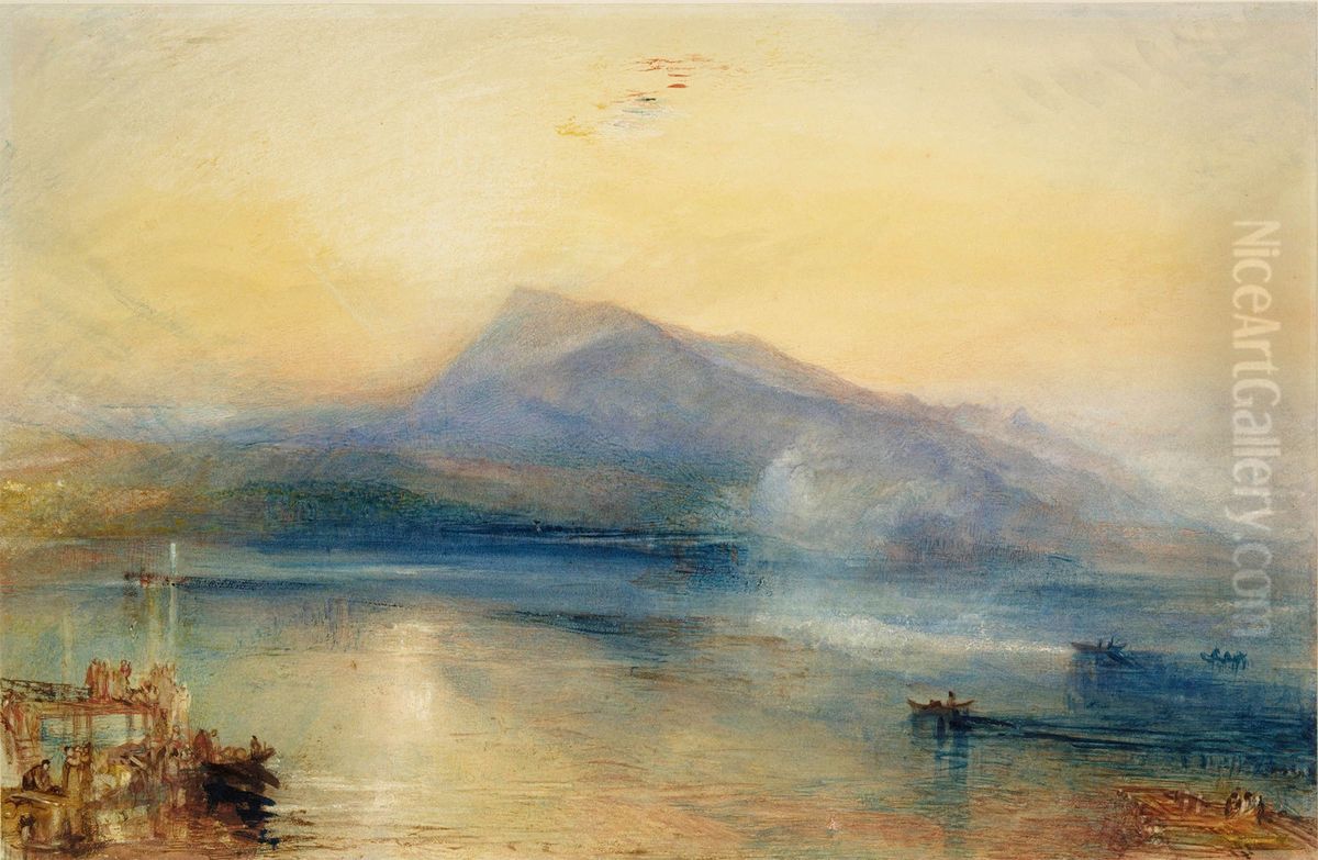 The Lake of Lucerne, Showing the Rigi at Sunrise Oil Painting by J. M. W. Turner