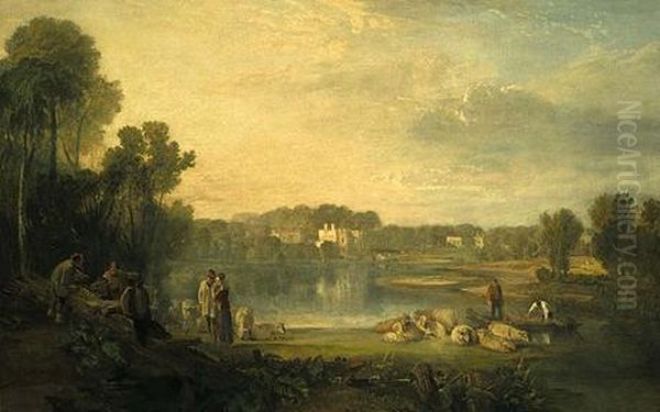 Popes Villa At Twickenham Oil Painting by J. M. W. Turner