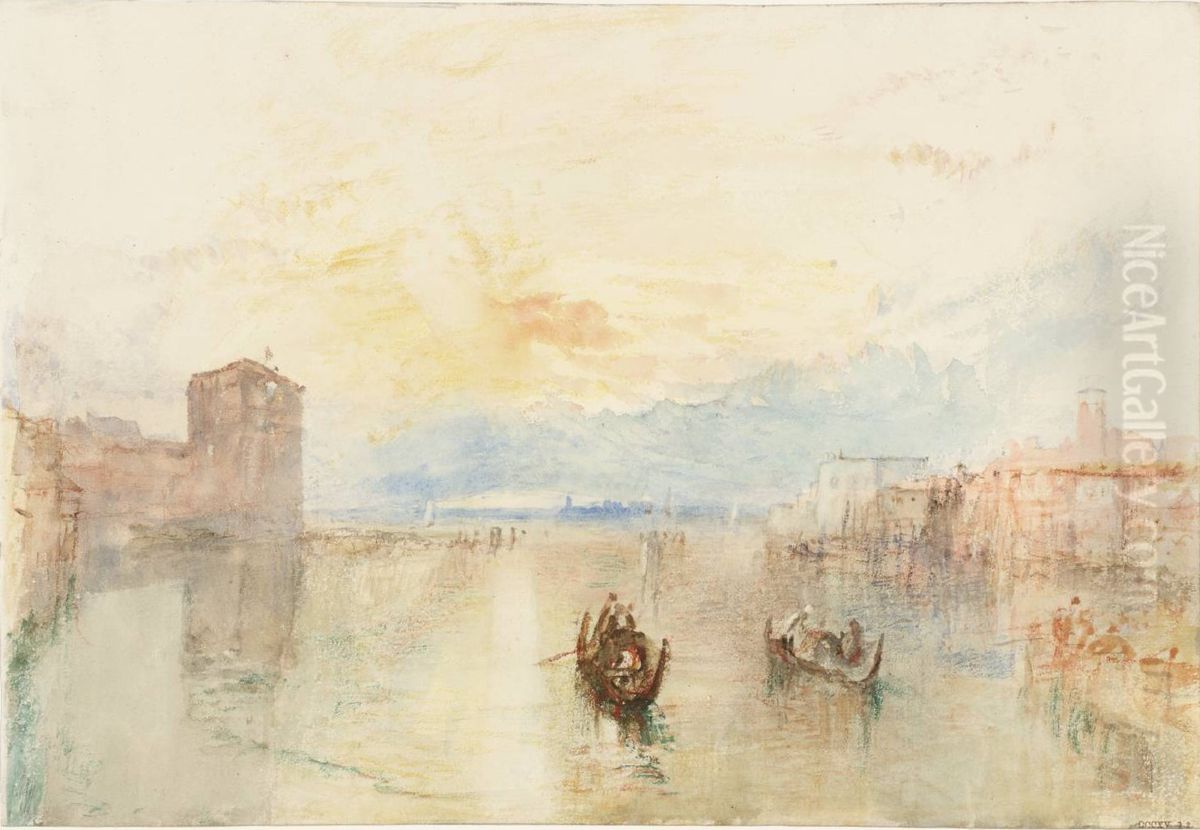 The Giudecca Canal, Looking Towards Fusina at Sunset Oil Painting by J. M. W. Turner