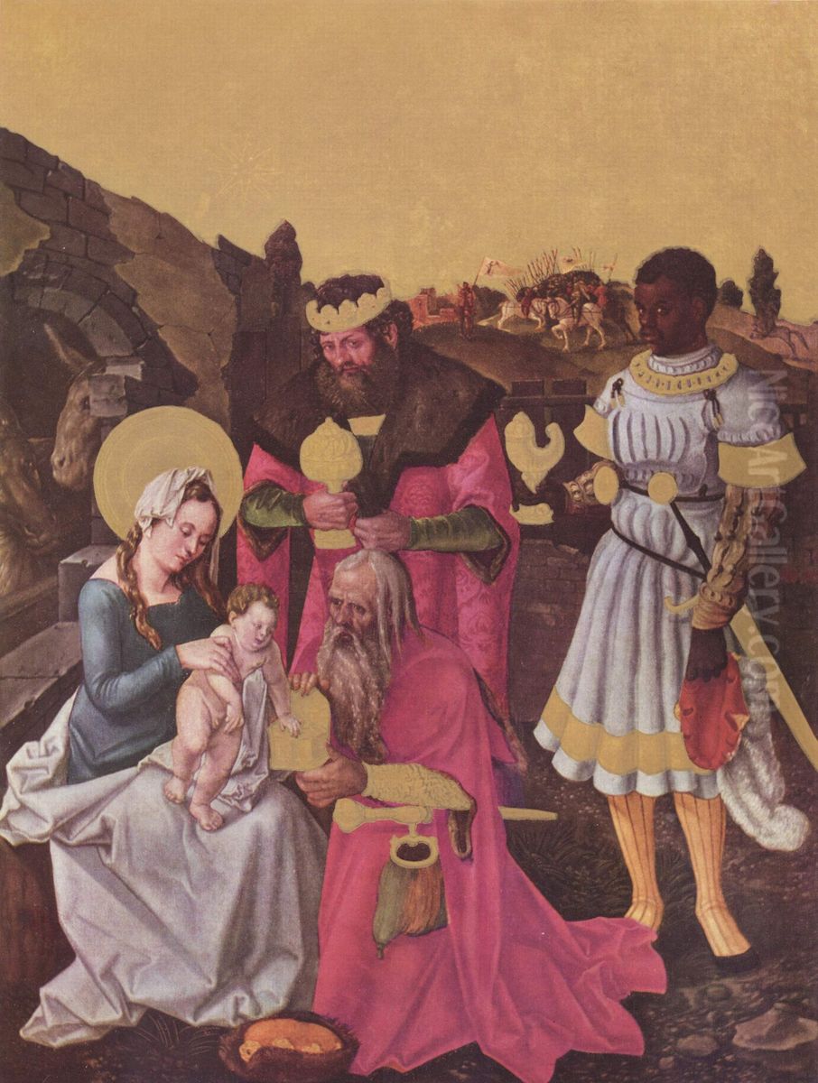Anbetung der Heiligen Drei Konige Oil Painting by Hans Baldung Grien