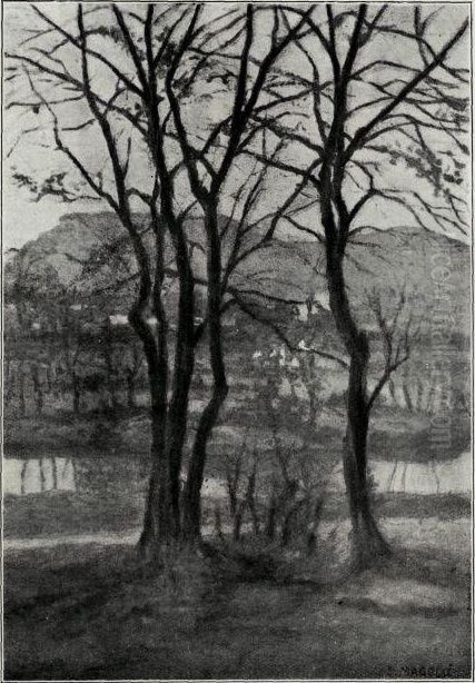 Jesen II Oil Painting by Srecko Magolic