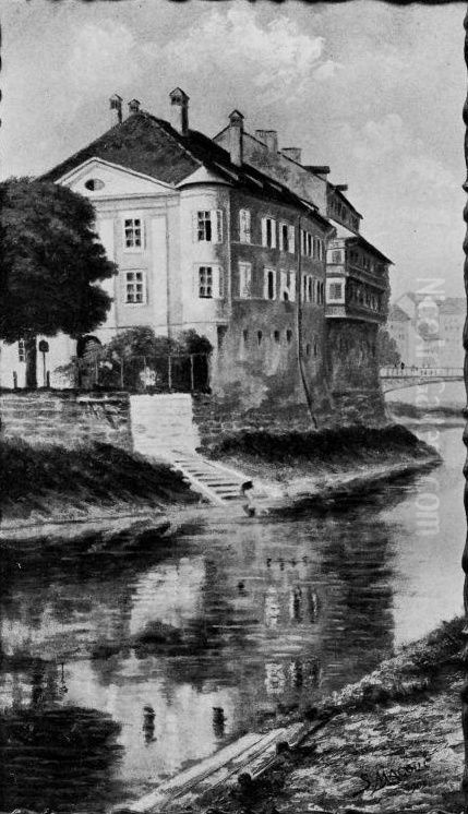 Ob Ljubljanici III Oil Painting by Srecko Magolic