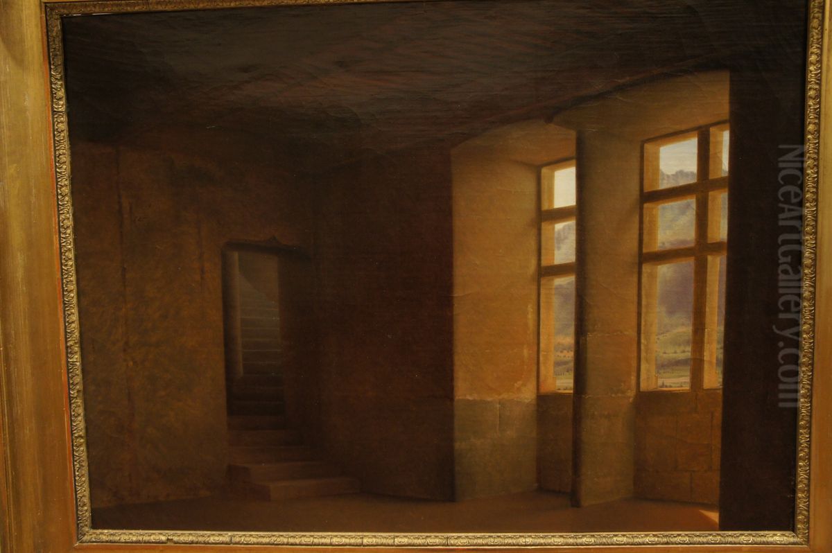 Interieur du chateau Bayard Oil Painting by Francois Fleury-Richard