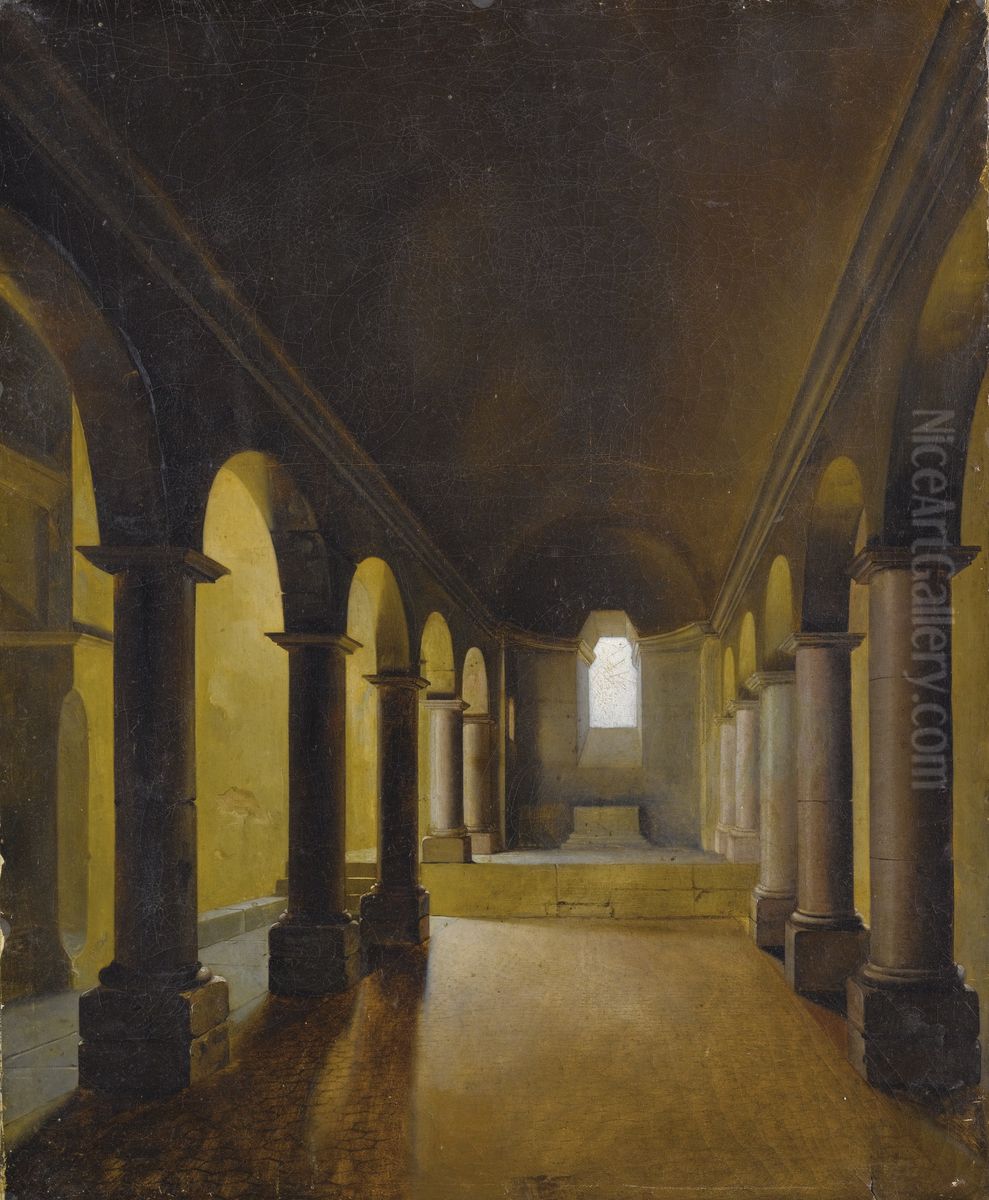 Saint-Irenee's Crypt in Lyon Oil Painting by Francois Fleury-Richard