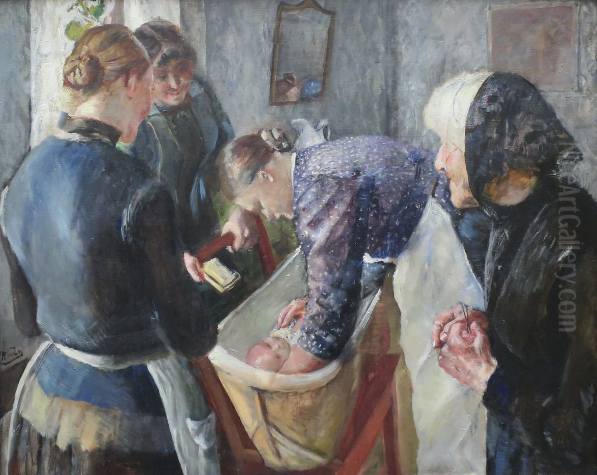 I baljen Oil Painting by Christian Krohg