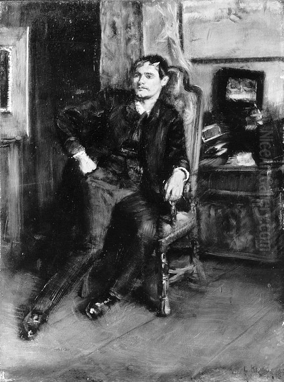 Lars Utne Oil Painting by Christian Krohg