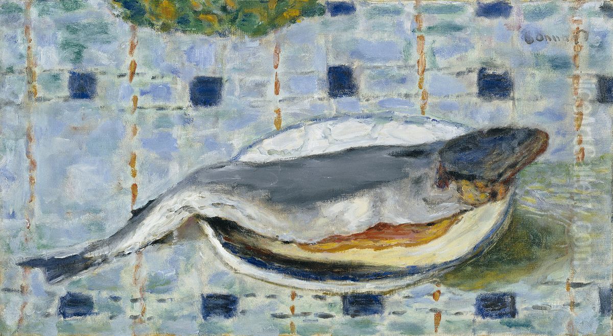 Poisson sur une assiette Oil Painting by Pierre Bonnard