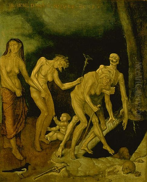Die drei Sterbealter der Frau und der Tod Oil Painting by Hans Baldung Grien
