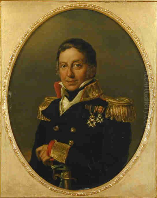 Portrait of James John (1776-1837), baron Melvill van Carnbee Oil Painting by Cornelis Kruseman