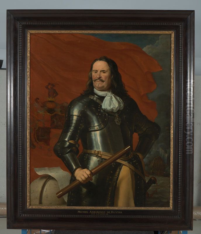 Portrait of Michiel Adriaensz. de Ruyter (1607-1676) Oil Painting by Karel Dujardin